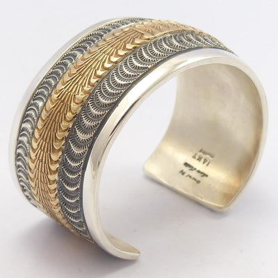 Gold on Silver Cuff by Marc Antia - Garland's