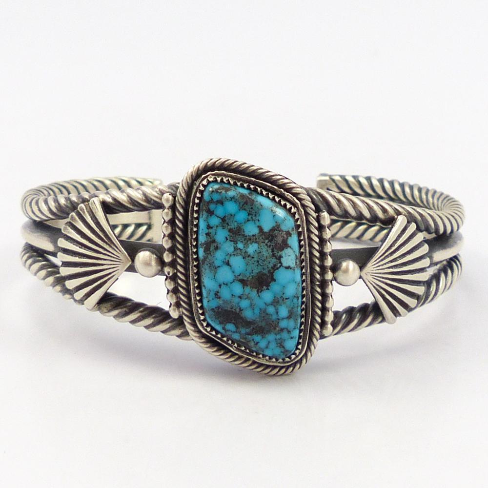 Lone Mountain Turquoise Cuff by Steve Arviso - Garland's