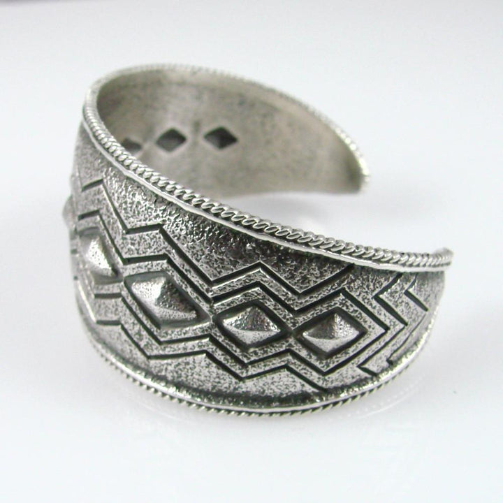 Stamped Silver Cuff by Fidel Bahe - Garland's