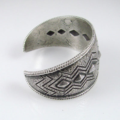 Stamped Silver Cuff by Fidel Bahe - Garland's