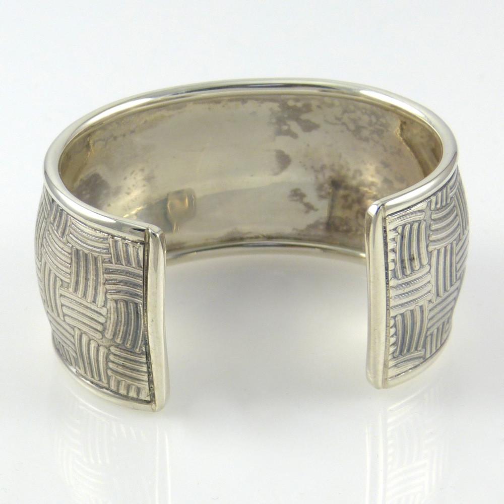 Stamped Silver Cuff by Al Joe - Garland's