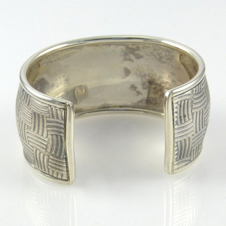 Stamped Silver Cuff by Al Joe - Garland's