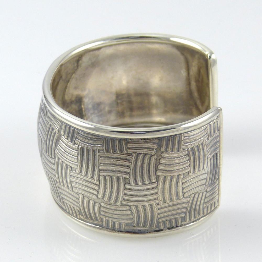 Stamped Silver Cuff by Al Joe - Garland's