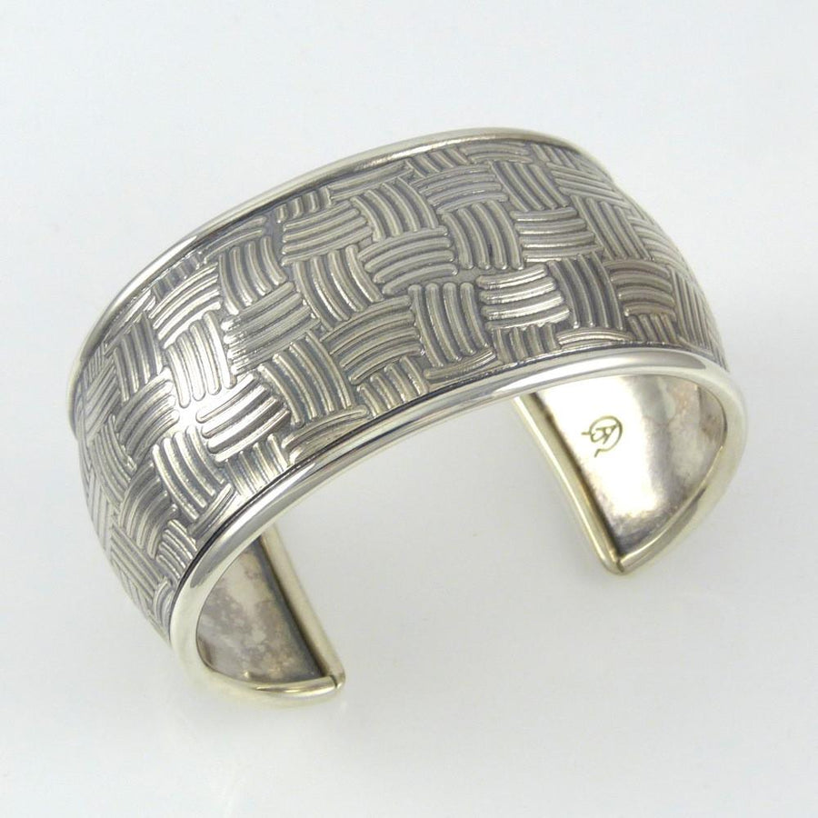 Stamped Silver Cuff by Al Joe - Garland's