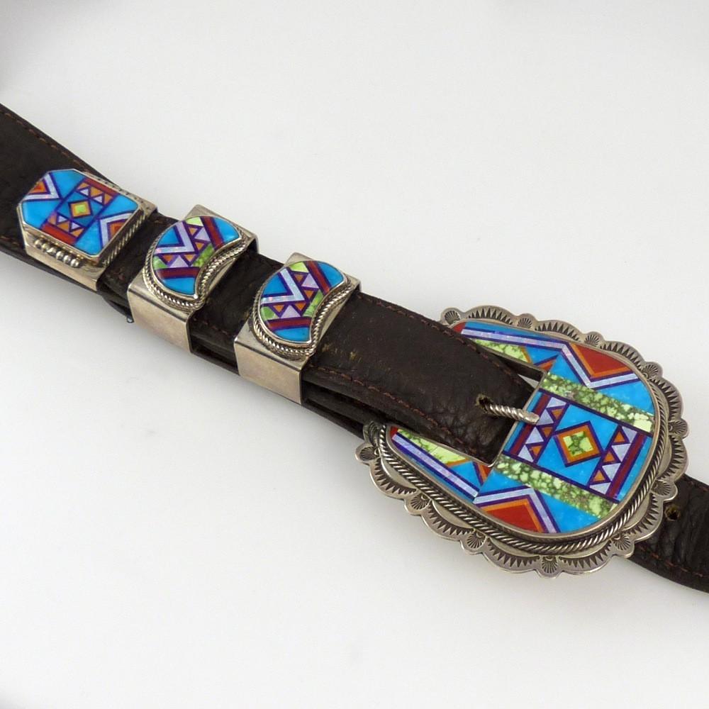 Mosaic Inlay Buckle by Benny and Valerie Aldrich - Garland's