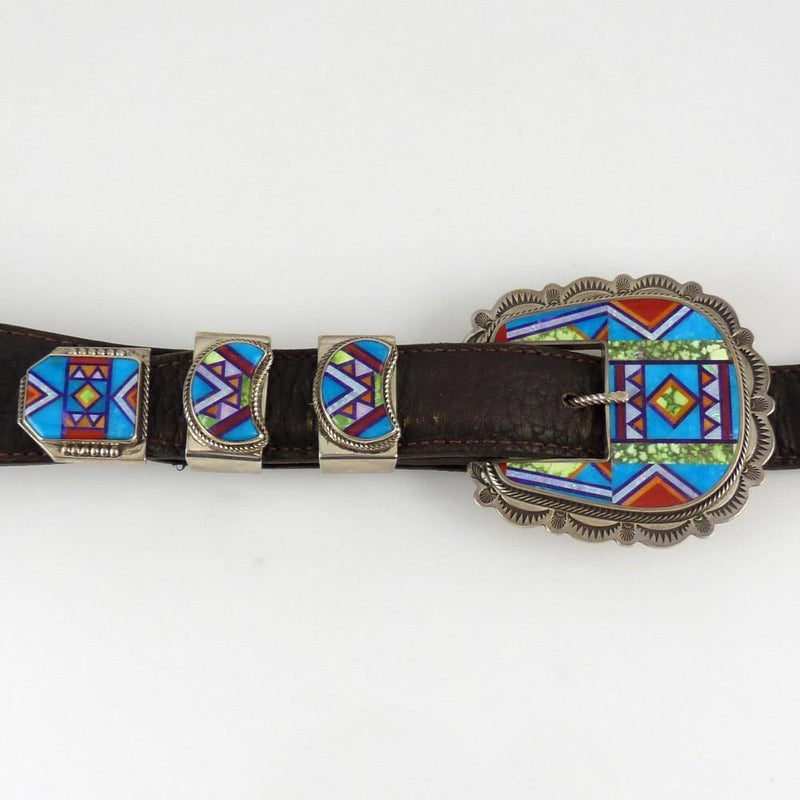 Mosaic Inlay Buckle by Benny and Valerie Aldrich - Garland&