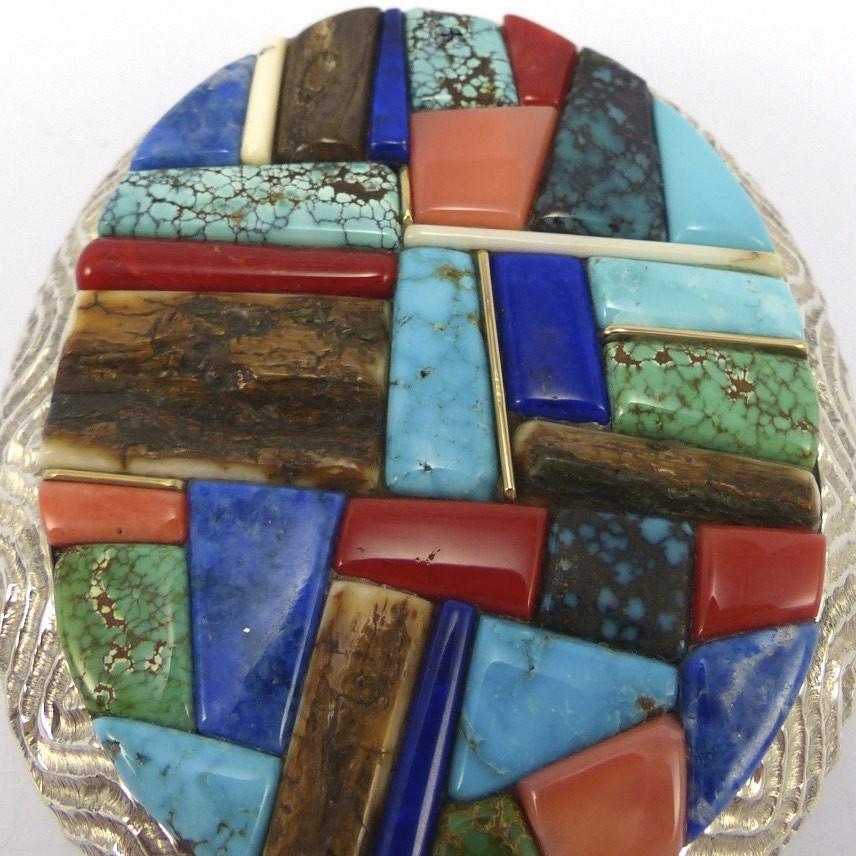 Cobbled Inlay Buckle by Alvin Yellowhorse - Garland's