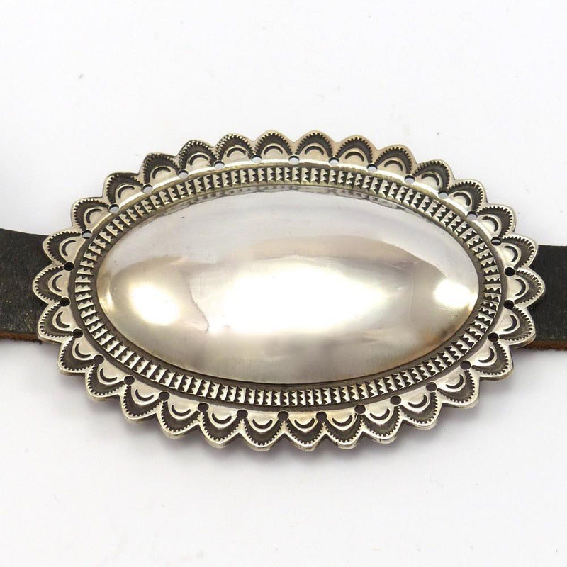 Silver Concha Belt by Curtis Pete - Garland&
