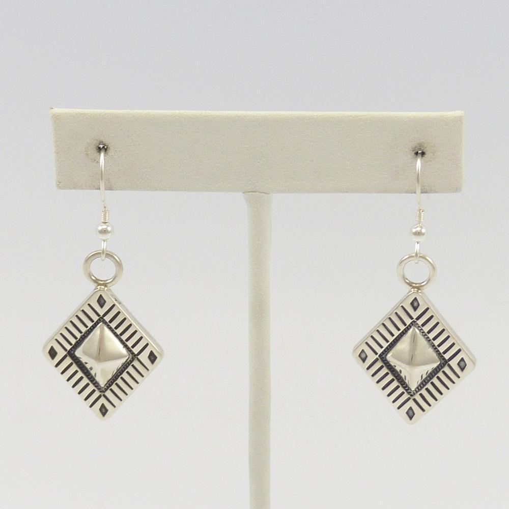 Stamped Silver Earrings by Trent Lee-Anderson - Garland's