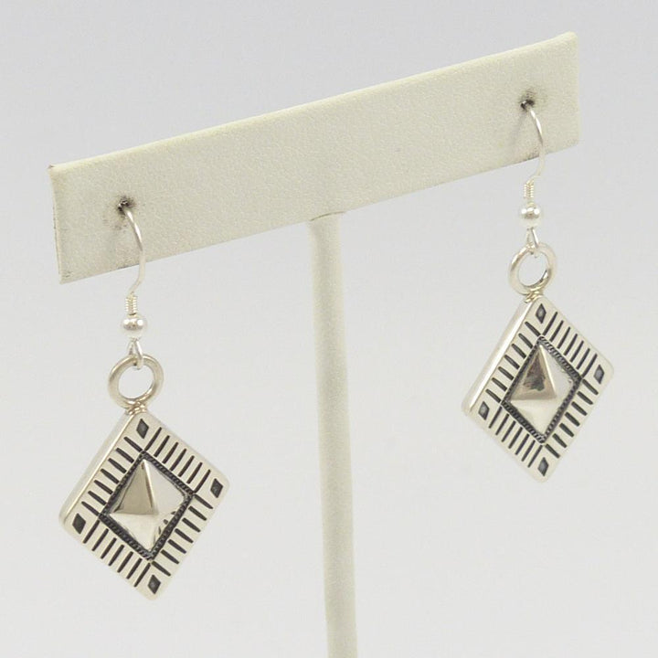 Stamped Silver Earrings by Trent Lee-Anderson - Garland's