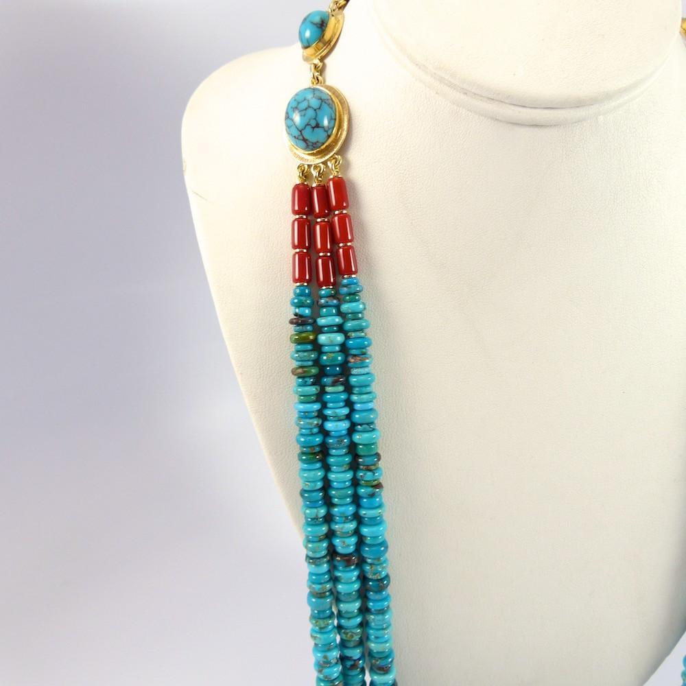 "Blue Maiden" Necklace by Larry Vasquez - Garland's