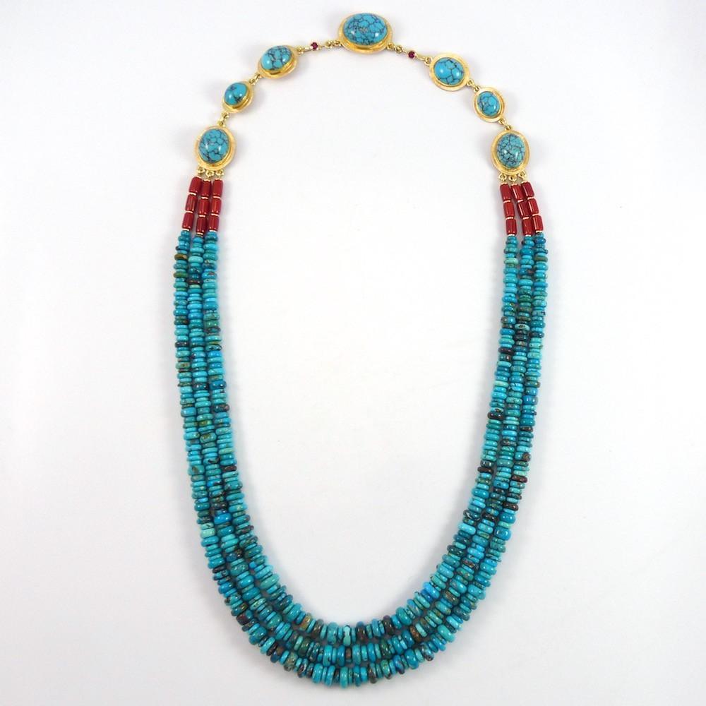 "Blue Maiden" Necklace by Larry Vasquez - Garland's