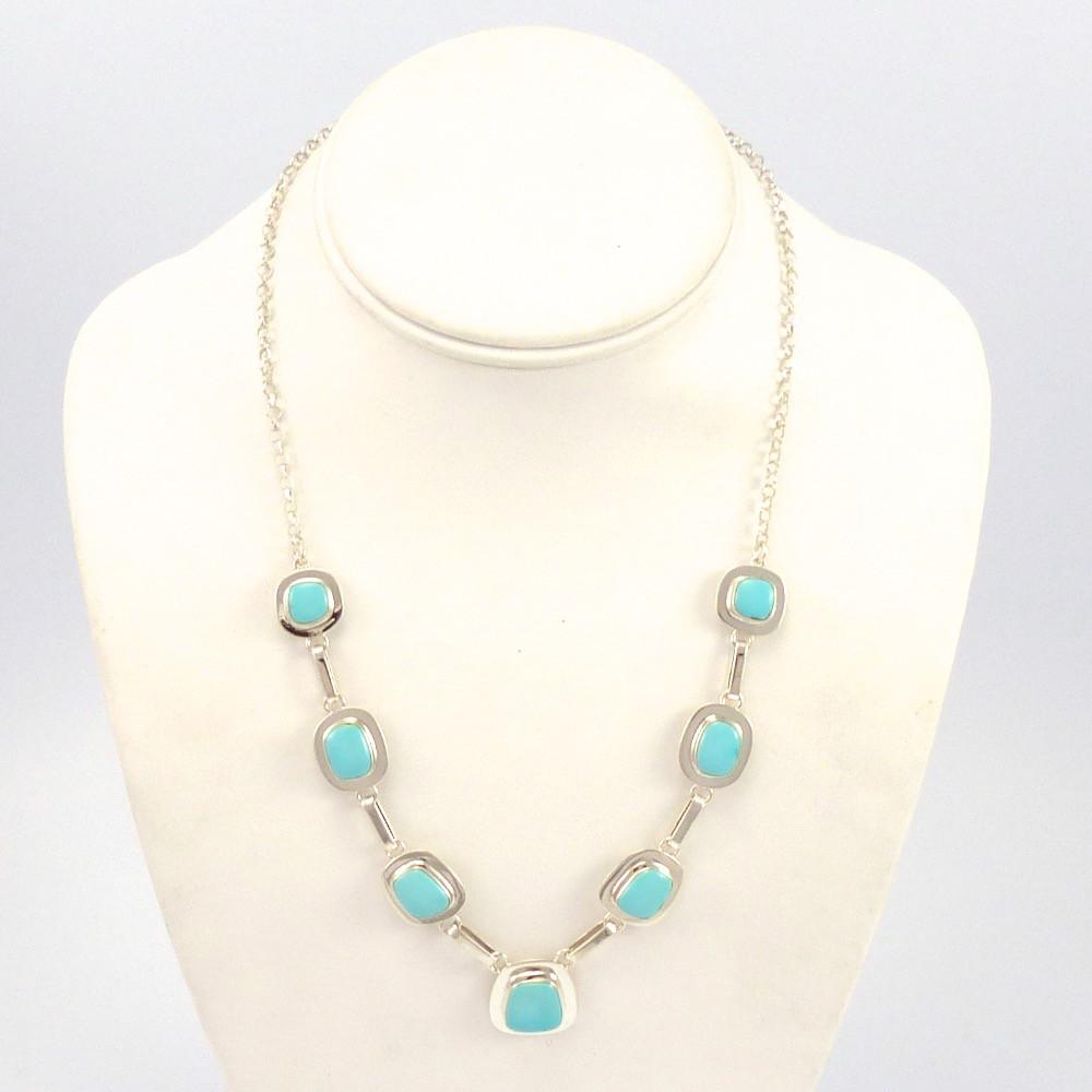 Kingman Turquoise Necklace and Earring Set, Nathan George, Jewelry, Garland's Indian Jewelry