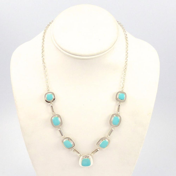 Kingman Turquoise Necklace and Earring Set, Nathan George, Jewelry, Garland's Indian Jewelry