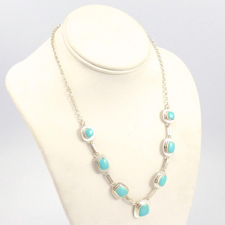 Kingman Turquoise Necklace and Earring Set, Nathan George, Jewelry, Garland's Indian Jewelry