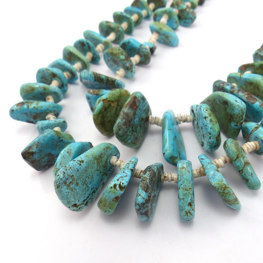 Turquoise and Shell Necklace by Vintage Collection - Garland's