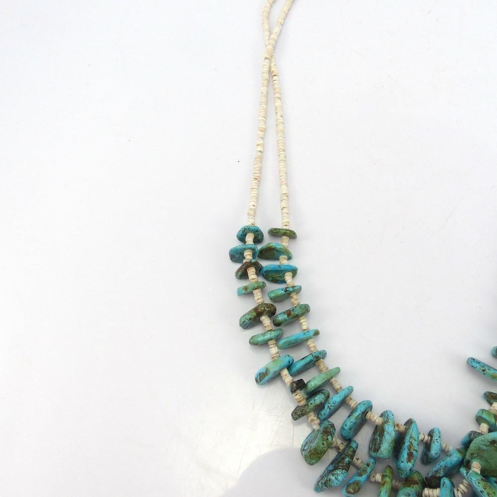 Turquoise and Shell Necklace by Vintage Collection - Garland's