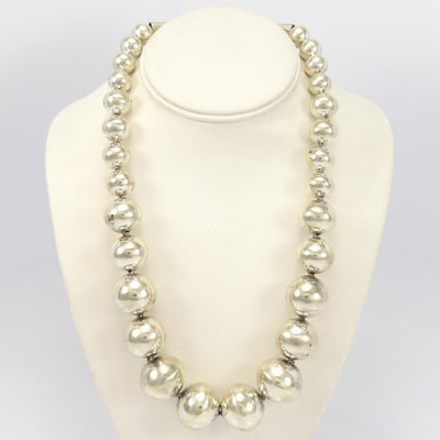 Silver Bead Necklace by Cippy Crazyhorse - Garland's
