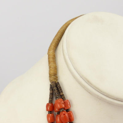 Coral and Turquoise Bead Necklace by Lester Abeyta - Garland's