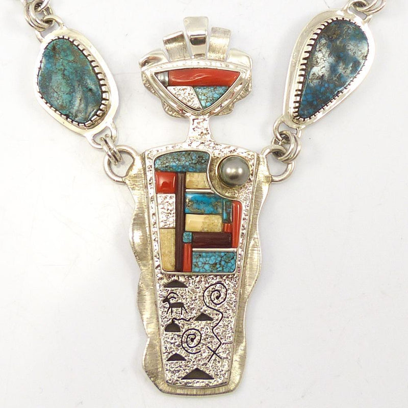 Red Mountain Turquoise Necklace by Lyndon B. Tsosie - Garland&