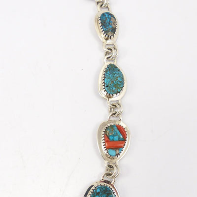 Red Mountain Turquoise Necklace by Lyndon B. Tsosie - Garland's