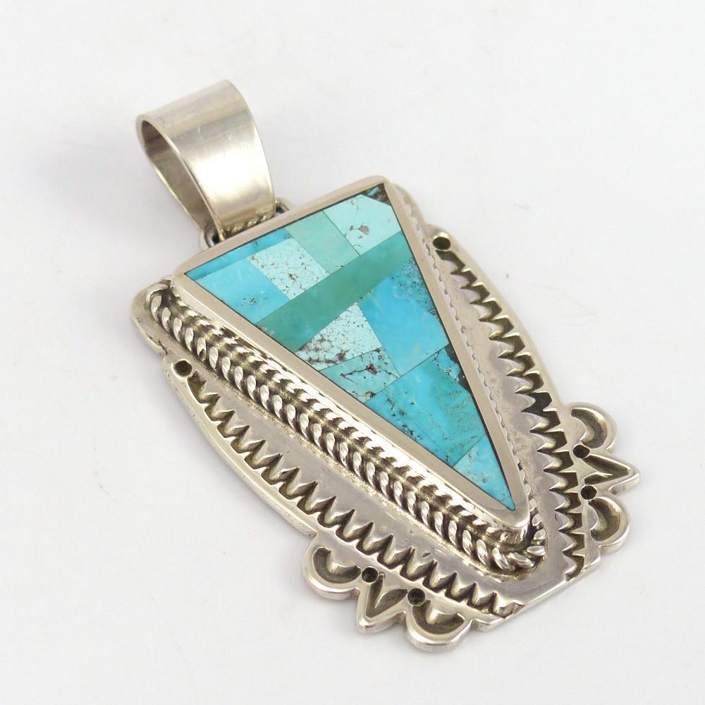 Candelaria Turquoise Pendant by Stewart Yellowhorse - Garland's