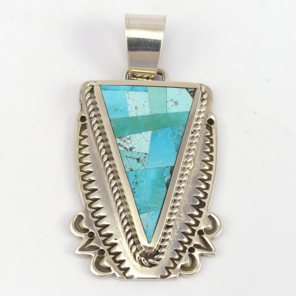 Candelaria Turquoise Pendant by Stewart Yellowhorse - Garland's