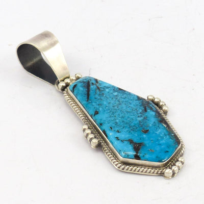 Morenci Turquoise Pendant by Marie Jackson - Garland's