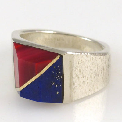 Rosarita and Lapis Ring by Duane Maktima - Garland's