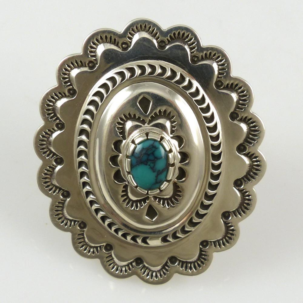 Turquoise Concha Ring by Fidel Bahe - Garland's