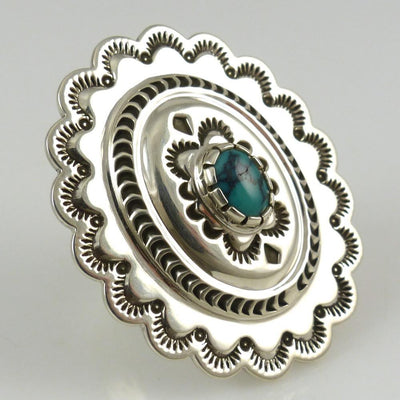 Turquoise Concha Ring by Fidel Bahe - Garland's
