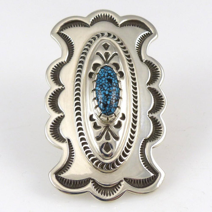 Kingman Turquoise Concho Ring by Fidel Bahe - Garland's