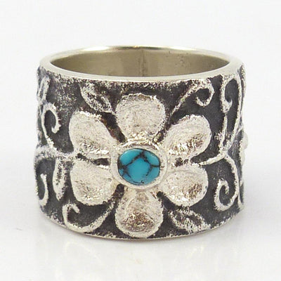 Turquoise Flower Ring by Rebecca Begay - Garland's