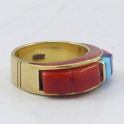Gold Inlay Ring by Victor Beck - Garland's