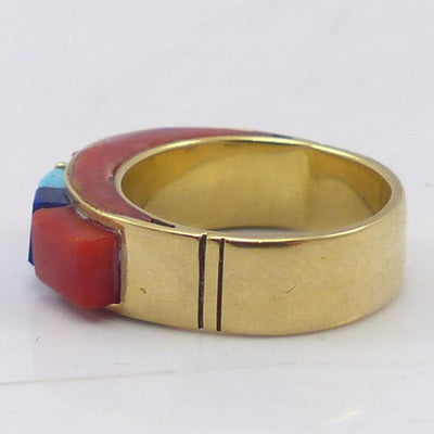 Gold Inlay Ring by Victor Beck - Garland's