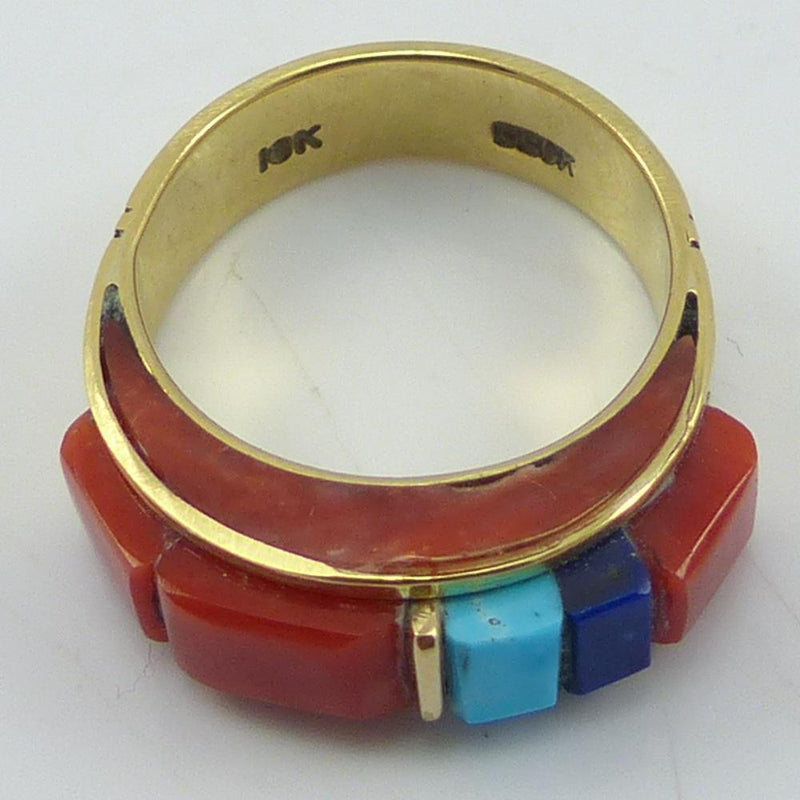 Gold Inlay Ring by Victor Beck - Garland&