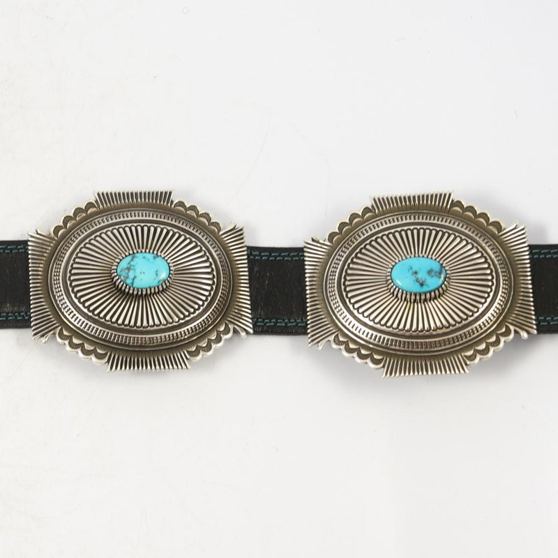 Morenci Turquoise Concha Belt by Ron Bedonie - Garland&