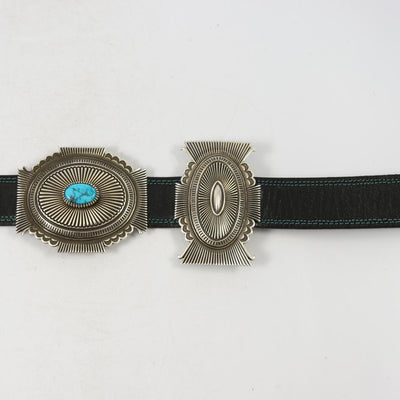 Morenci Turquoise Concha Belt by Ron Bedonie - Garland's