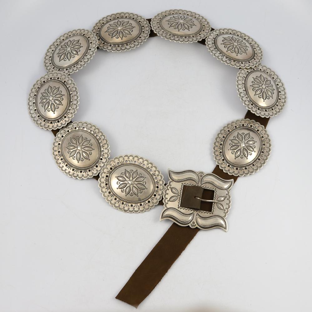 Ingot Silver Concha Belt by Perry Shorty - Garland's