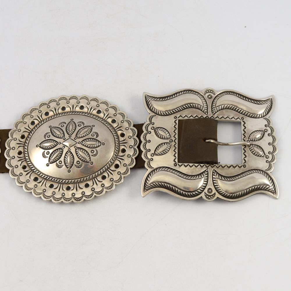 Ingot Silver Concha Belt by Perry Shorty - Garland's