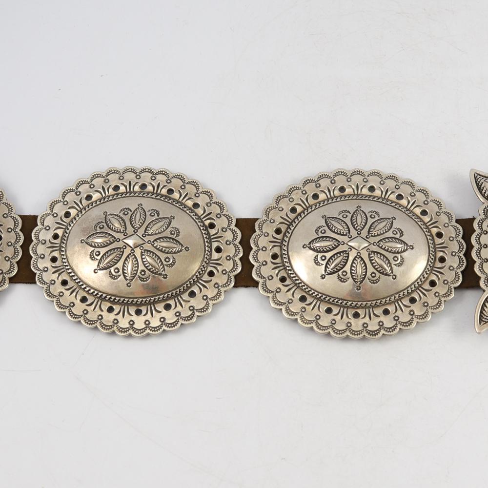 Ingot Silver Concha Belt by Perry Shorty - Garland's