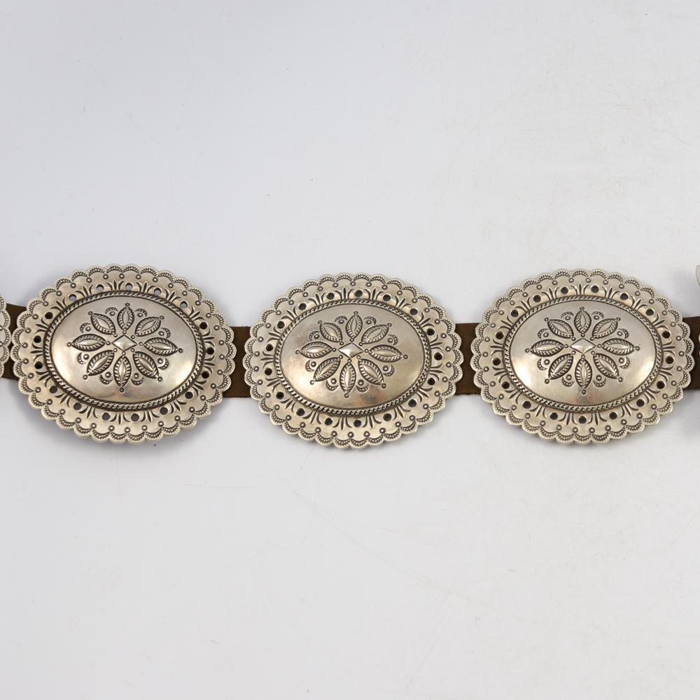 Ingot Silver Concha Belt by Perry Shorty - Garland's