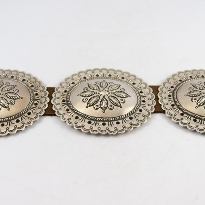 Ingot Silver Concha Belt by Perry Shorty - Garland's