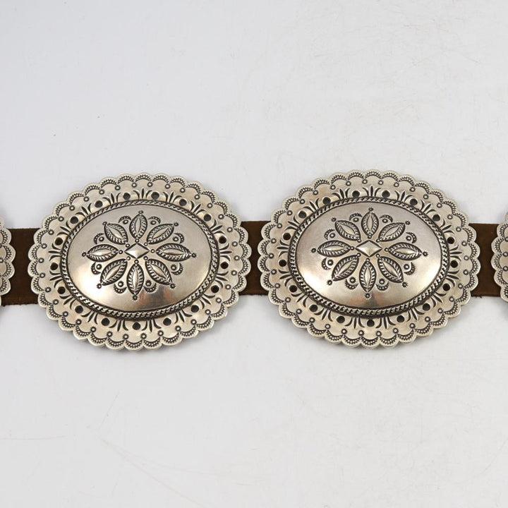 Ingot Silver Concha Belt by Perry Shorty - Garland's