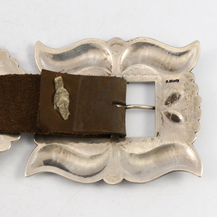 Ingot Silver Concha Belt by Perry Shorty - Garland's