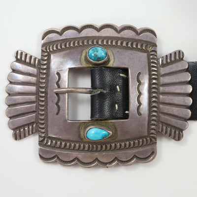 1960s Turquoise Concha Belt by Roger Skeet Jr. - Garland's
