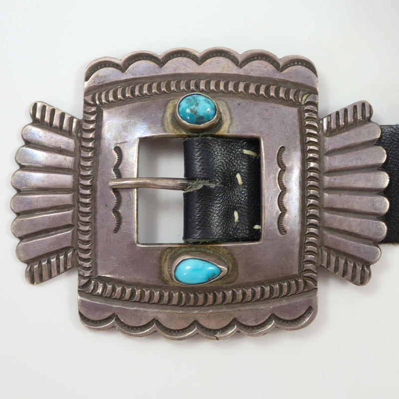 1960s Turquoise Concha Belt by Roger Skeet Jr. - Garland&