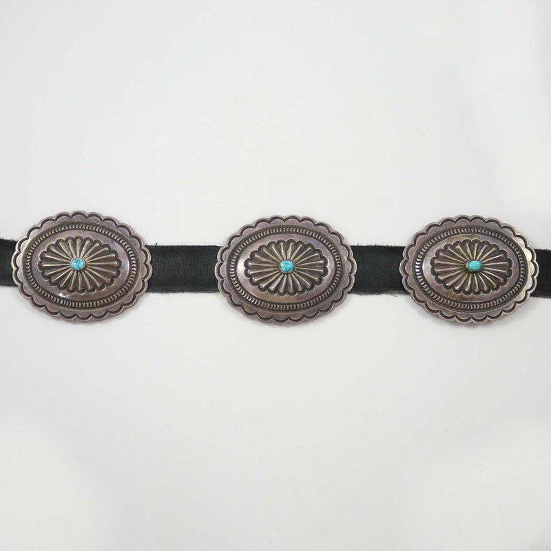 1960s Turquoise Concha Belt by Roger Skeet Jr. - Garland&