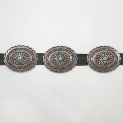 1960s Turquoise Concha Belt by Roger Skeet Jr. - Garland's