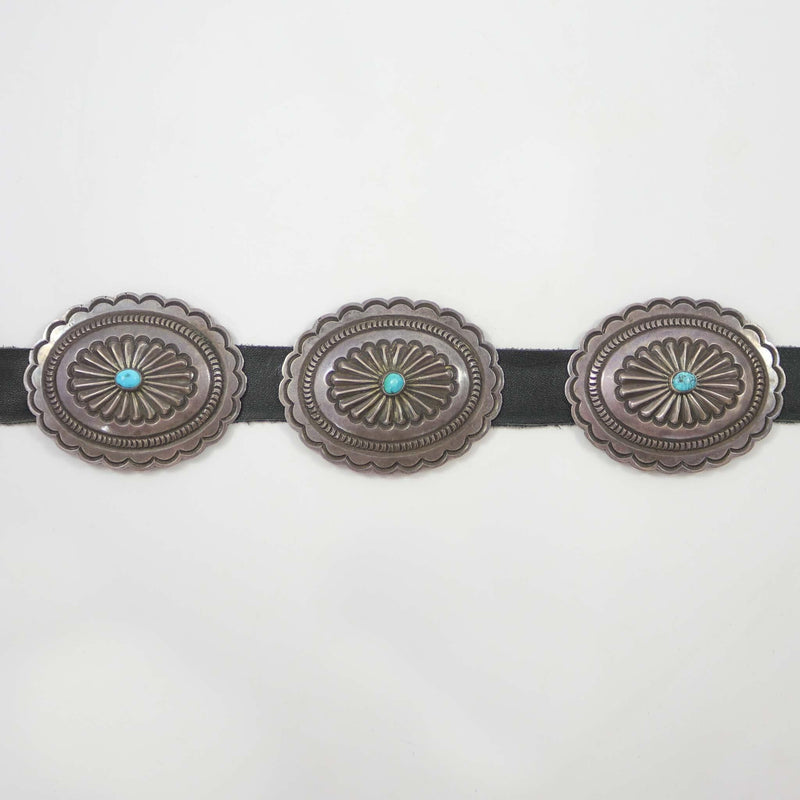 1960s Turquoise Concha Belt by Roger Skeet Jr. - Garland&